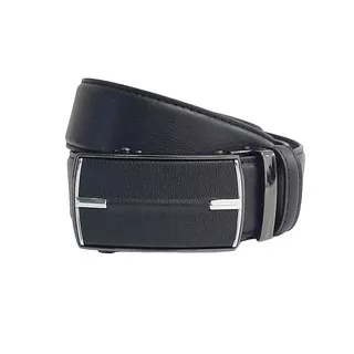 Caserini Men`s Auto Buckle Belt, Ikat Pinggang Pria CS211519-115 cm Black