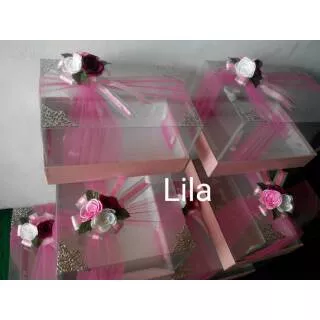 KOTAK HANTARAN PINK+SIKU 1 set isi 6 kotak