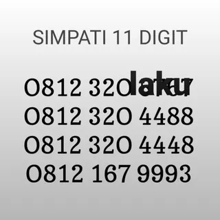 Perdana simpati 11 digit