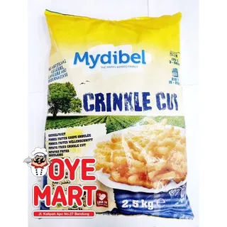 MYDIBEL CRINKLE CUT 2,5KG PREMIUM PACK / FRENCH FRIES KENTANG GORENG BEKU