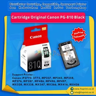 Cartridge Tinta Original Canon PG810 PG-810 Black,Printer iP2770 MP237 MP258 MP287 MP497 MX328 MX366