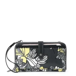 Dompet Lipat Wanita / Dompet HP Import Sakroots SLATE FLOWER BLOSSOM