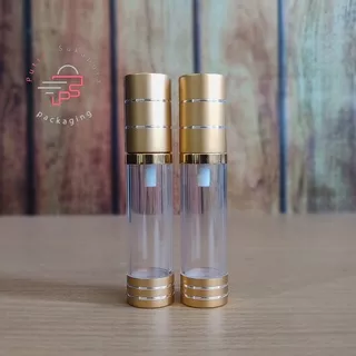 botol airless pump 20ml acrylic / botol airles pump 20ml silinder gold / botol serum 20ml