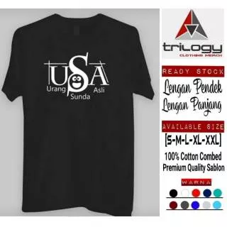 KAOS BAJU SUNDA URANG SUNDA ASLI USA SABLON SIMPEL (READY BANYAK WARNA)