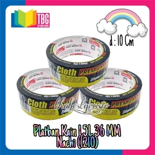 PLATBAN KAIN 1.5L 36MM NACHI / LAKBAN HITAM / LAKBAN KAIN (R-1210)