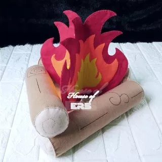 Mainan Replika Api Unggun Flanel / Api Unggun Lipat / Api Unggun Custom Bahan Flanel