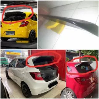 Aksesoris eksterior mobil Honda All New Brio spoiler Spoon mobil Honda Brio type baru
Keren sporty