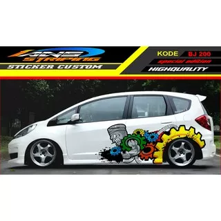 STICKER MOBIL HONDA JAZZ GEAR / DECAL STICKER MOBIL JAZZ / STICKER MOBIL / VARIASI STICKER MOBIL