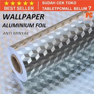 Wallpaper Aluminium Foil Anti Minyak Waterproof