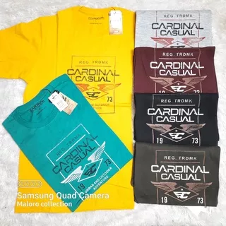 CARDINAL Kaos Pria Branded [SESUAI GAMBAR] CDL208 | Baju Distro Cowok Oblong katun 24s