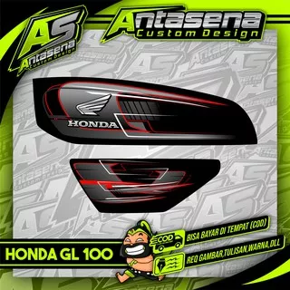 Striping GL 100 Herex Racing Stiker Motor Variasi Honda GL 100 Sticker Decal Custom 10