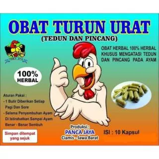 OBAT TURUN URAT AYAM PANCA JAYA TEDUN PINCANG BENGKAK LUMPUH HERBAL Isi 10 Kapsul Sangat Ampuh