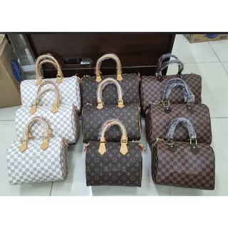 Tas Lv Speedy Bandouliere 30 Cm Kulit Matang Serap Air