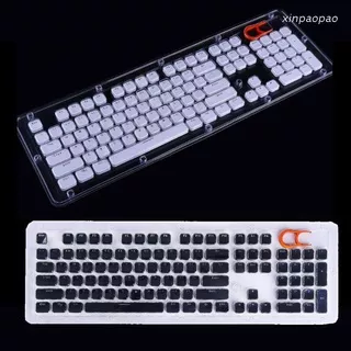 xinp  104 Keys Layout Low Profile Keycaps Set for Mechanical Keyboard Backlit Crystal Edge Design Cherry MX With Key Caps Puller