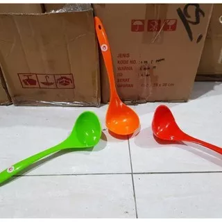 irus kuah plastik melamin / centong sayur / irus sayur Lucky poin B