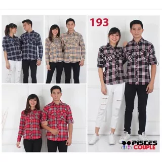 Couple kemeja flanel 193 / baju pasangan hem kotak flannel