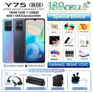 VIVO Y75 5G RAM 8/128 GB | VIVO Y 75 RAM 12/128 GB GARANSI RESMI VIVO INDONESIA
