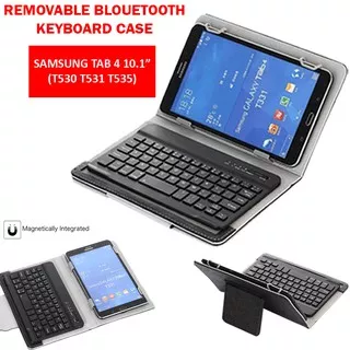 Samsung Galaxy Tab 4 10.1 10 Inch SM T530 T531 T535 Wireless Bluetooth Keyboard Case Papan Ketik