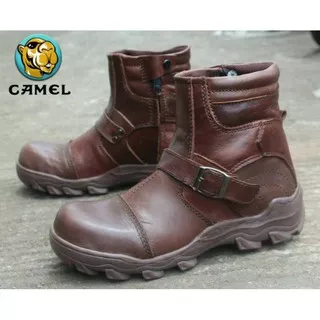 Sepatu  Leather safety boots Pria untuk outdoor / Sepatu boots pria / Sepatu  tambang / Sepatu kerja