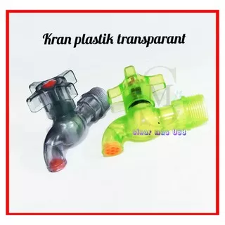KRAN PVC TRANSPARAN / KERAN PLASTIK  VARIAN 1/2-3/4 MURAH / KRAN AIR BAGUS