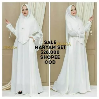 SIAP KIRIM!!!MARYAM SET BY DINARA_CLOTHING dress size L, khimar size XL