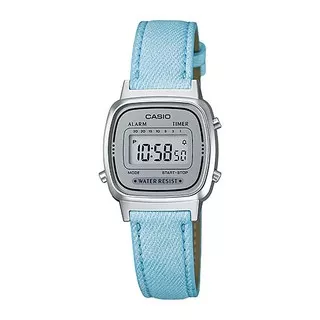 Jam Tangan Wanita Casio LA670WL-2ADF Digital Leather Strap