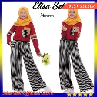 #950¢ [COD] Setelan Anak Branded Oshkosh SET ELISA KULOT KUNING [Baju Muslim Anak 0126] –