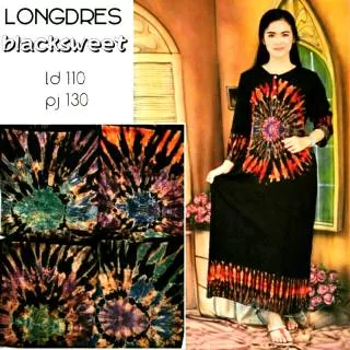 longdress blacksweet love sanur grosir baju tidur lengan panjang dress murah wanita kekinian