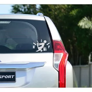 Cutting Sticker Anti Bensin Habis Lucu Empty Aksesoris Stiker Kaca Mobil Motor Pajero Sport Suzuki