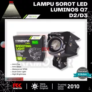 Lampu Tembak LED D2 D3 Dua Warna Cut Off Luminos Q7 by 9Nine (Yellow - White)