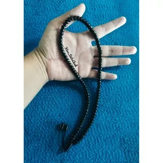 Tasbih Batu Giok Hitam Black Jade Original Asli Aceh Cutting Pipih 99 Butir