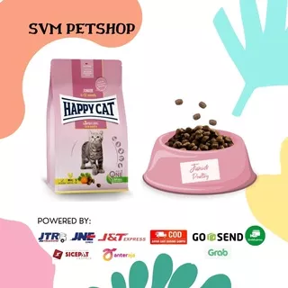 HAPPY CAT JUNIOR FARM POULTRY / DUCK GEFLUGEL 300 GRAM FRESH PACK Makanan Kucing Kering Junior Anak Dry Cat Food