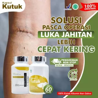 Original Kapsul Kutuk Premium - Obat Herbal Pengering Luka Pasca Operasi Caesar Diabetes Asi Booster