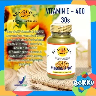 Sea-Quill Vitamin E 400 IU Isi 30s / Sea Quill / Seaquill / Vitamin Kulit  / beKKu