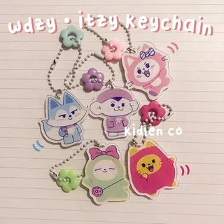 WDZY Akrilik Keychain /  ITZY Line Friends Keyring Gantungan Kunci / Yeji Ryujin Lia Chaeryeong Yuna