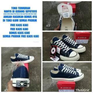 READY STOCK 
PREMIUM BNIB 
MADE IN CHINA 
CONVERSE LOW 70.S DREES BLUE