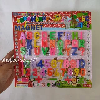 Magnetik Huruf Abjad & Angka Magnet Letters Numbers ABCD Magnetic Letter Number