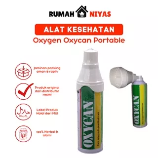 Oxycan Tabung Oksigen Alat Bantu Napas Portabel Non Refill Tabung Oxycan Green