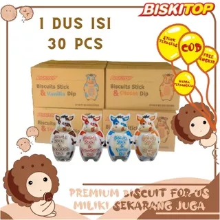 BISKITOP - (1 DUS) DIP SAPI 1.1 KG Biskuit Kue Kering Cemilan Anak Biscuit Biskitop Rasa Manis