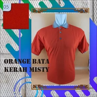 GP Lakos Katun/Kaos Polo/Polo Shirt/Kaos Kerah/Lengan Pendek/Orange Bata/05