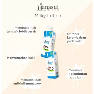 Hanasui Milky Lotion BPOM - Gluta Milky Lotion BPOM Original