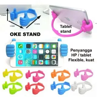 OK STAND Peyangga HP & Tablet Thumb Holder Standing Landscape Universal Dudukan