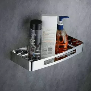 RAK SABUN STAINLESS / BAHAN TEBAL / RAK SHAMPOO / RAK SERBAGUNA / RAK PERSEGI / HANGING RACK / KAMAR MANDI / BATHROOM