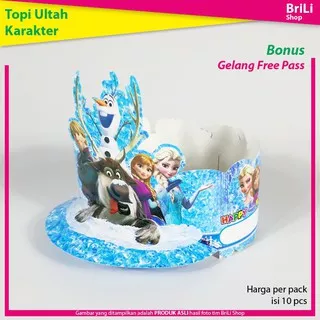 Topi Ulang Tahun Anak Karakter Frozen Pesta Ultah Elsa Olaf