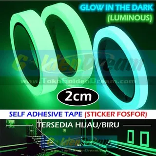 Lakban Fosfor hijau Glow in the Dark 2cm x 3m lakban murah.