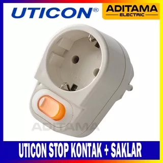 UTICON STOP KONTAK ARDE + SAKLAR UTICON ST-118SWN/ STOP KONTAK ARDE + SAKLAR UTICON ST118SWN