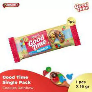 COOKIES GOOD TIME  RAINBOW CHOCOCHIP SATUAN 16 GRAM MAKANAN RINGAN SNACK COKELAT HAMPERS ULANG TAHUN