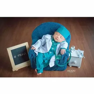 JAS DOKTER NEWBORN/KOSTUM PHOTOSHOOT/PROPERTI FOTO/KOSTUM NEWBORN (READYSTOK)