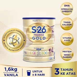 Promise Gold 4 Vanilla 1600 Gr 1.6 1,6 Kg Kaleng S26 S-26 Tahap 4 Vanila 900