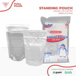 Standing pouch uk. 12 x 20 / plastik klip bisa berdiri SB & SL